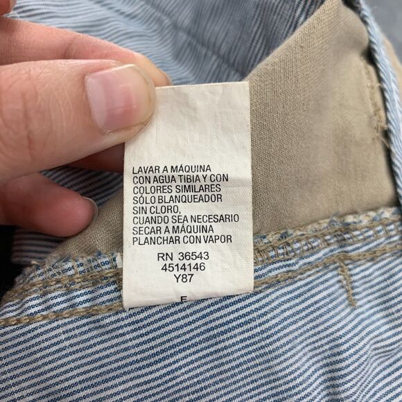 Izod Chino Pants Mens 40 Straw Cotton Chesapeake Twill Antique Wash Flat Front - Picture 12 of 14